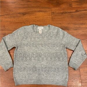 Alfred Dunner Light Blue Knit Sweater